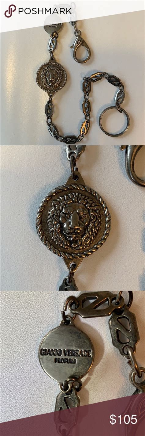 versace lion head keychains